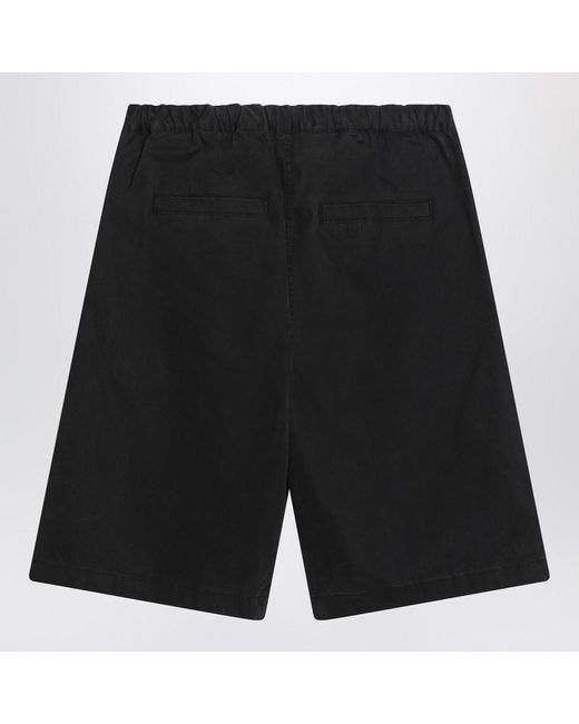 Entire studios Black Wide Bermuda Shorts In for men