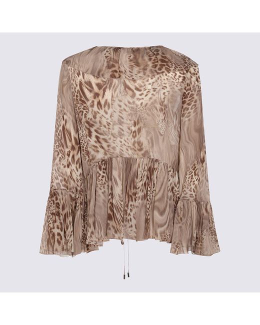 Blumarine Brown And Viscose Shirt