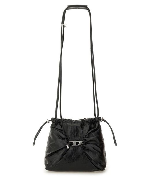 DIESEL Black Scrunch D Bucket Bag