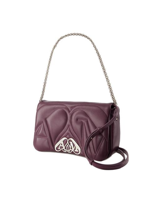 Alexander McQueen Purple The Seal Small Bag