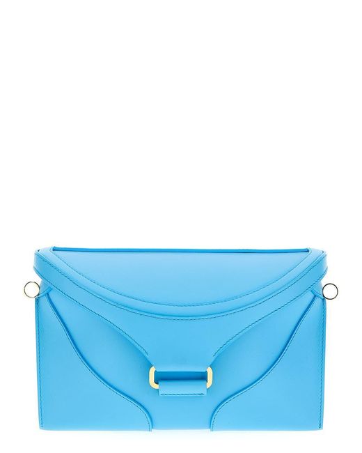 Rodo Blue Clutch Bag With Shoulder Strap