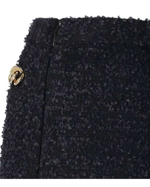 Elisabetta Franchi Black Shorts With Chain