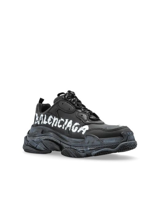 Balenciaga Black Sports Shoes 'triples S',