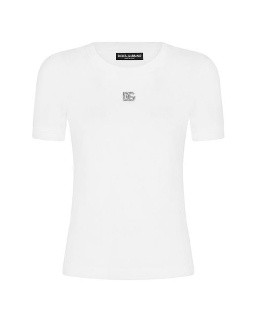 Dolce & Gabbana White T-Shirts And Polos