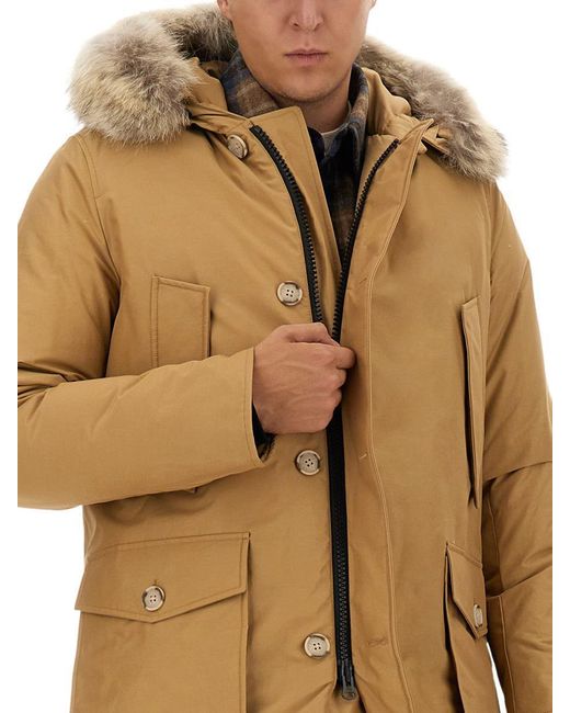 Woolrich Natural Down Jacket "Arctic" for men
