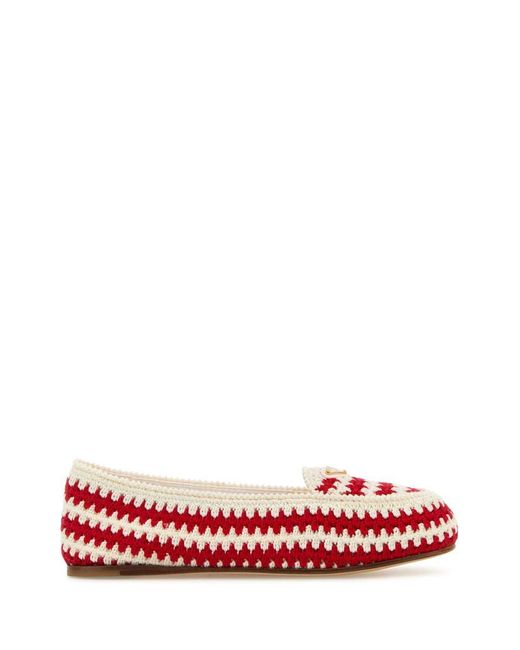 Prada Red Slippers