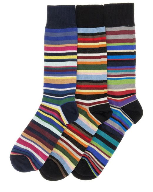 Paul Smith Blue Pack Of Three Socks for men