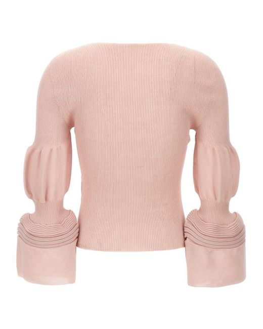 Issey Miyake Pink 'Assemblage Branch' Top