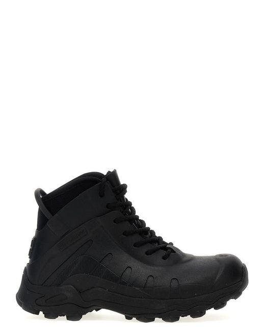 Givenchy Black Rubber Ankle Boots for men