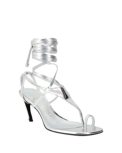The Attico White Sandals