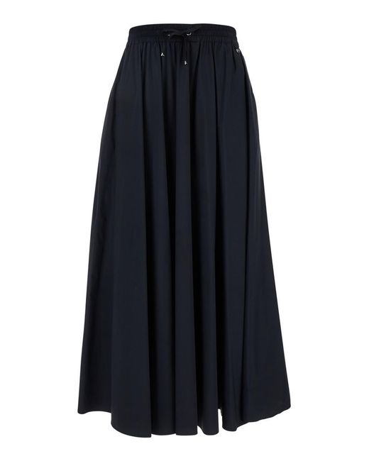 Herno Blue Skirt With Elastic Drawstring Waist