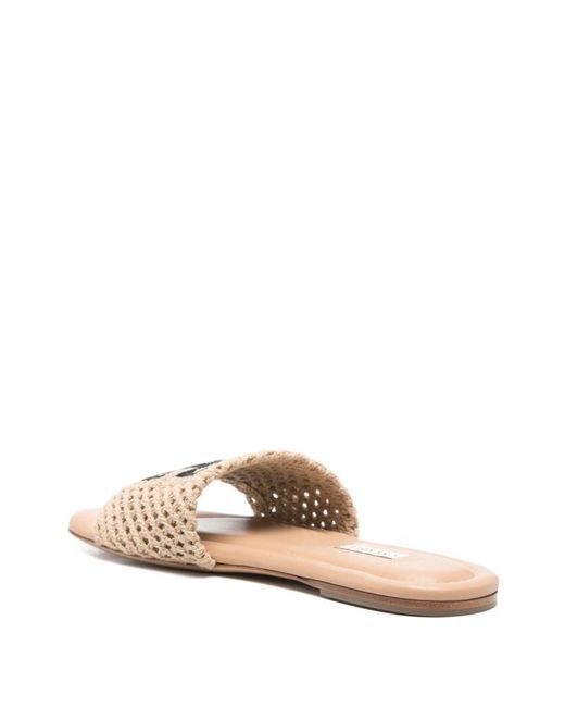 Casadei Natural Positano Flat Sandals