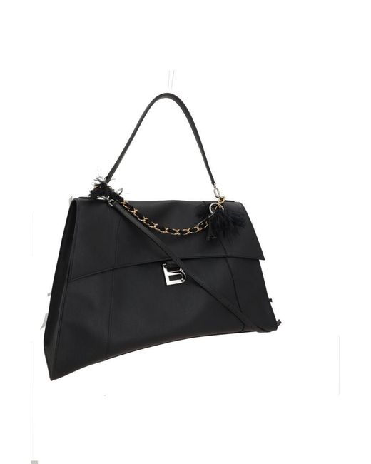 Balenciaga Hourglass Soft Large Hand Bags in Black | Lyst