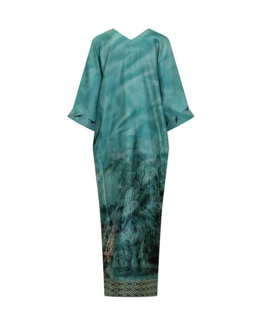 ワンピース PIERRE LOUIS MASCIA Women Dresses ALOES AB11524 511817 Green ALOE Dress Silk in MULTICOLOR | Pierre-Louis Mascia®
