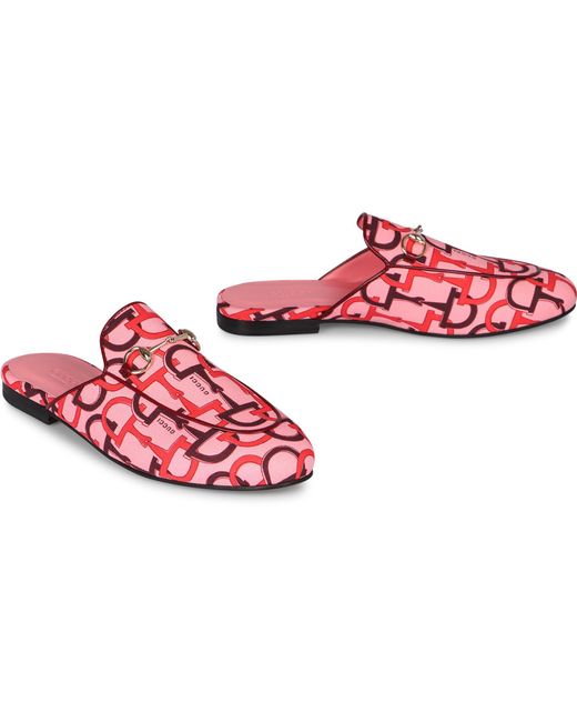 Gucci Pink Fabric Slippers