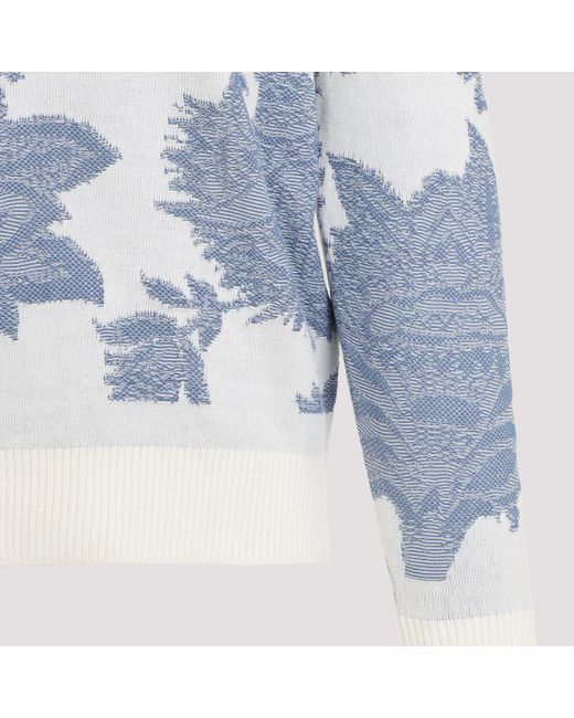 Etro Blue Stylish Cotton Sweater for men
