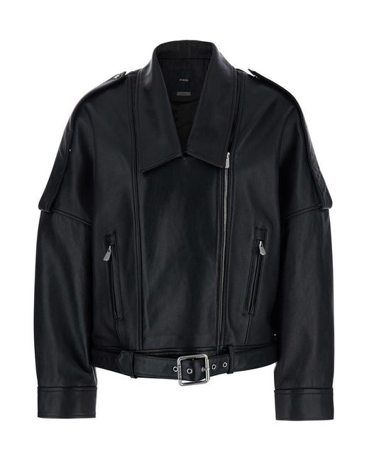 PINKO Black Polyester Shell Jacket