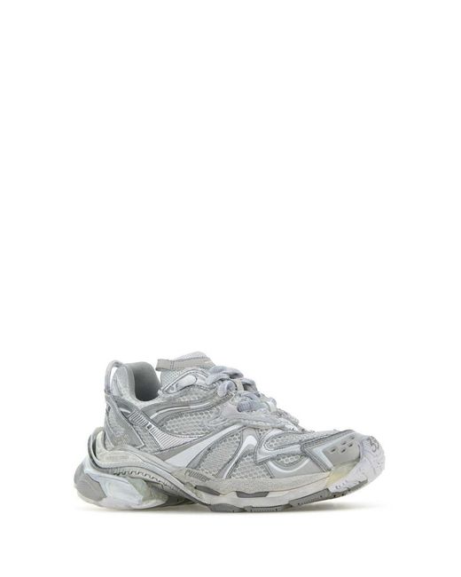 Balenciaga White Multicolor Runner 2 Sneakers