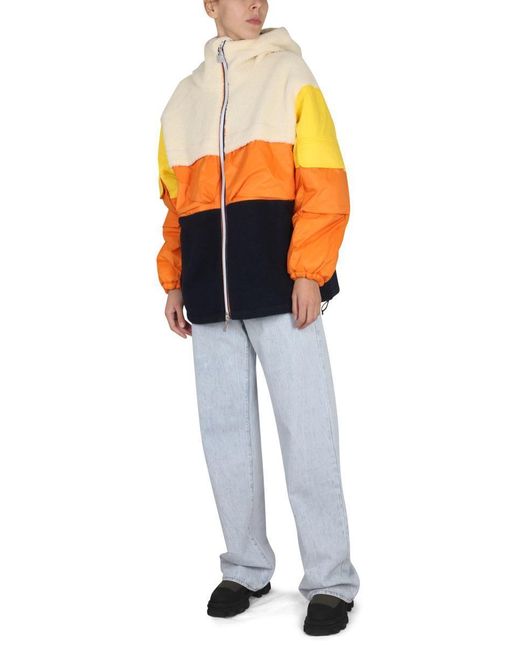 K-Way Orange Claumix Sherpa Jacket for men