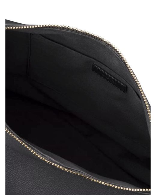 A.P.C. Black 'Vera' Shoulder Bag With Embossed Logo Lettering On The Front And Adjustable Shoulder Strap