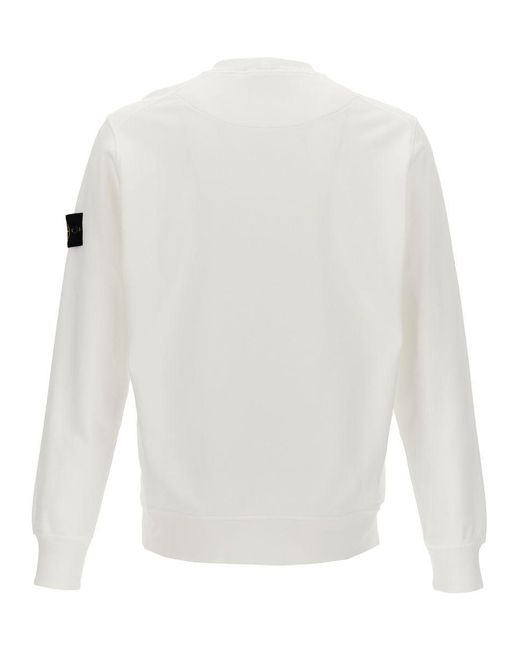 Stone Island White Sweatshirt for men
