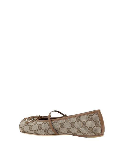Gucci White Flat Shoes