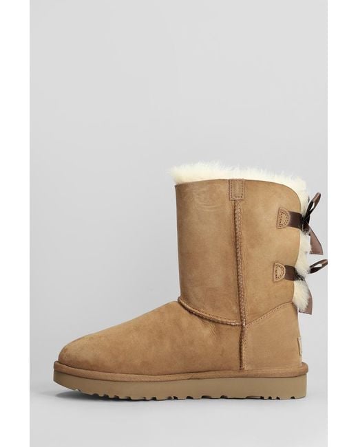 Ugg Brown Bailey Bow Ii Low Heels Ankle Boots