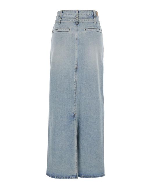 Low Classic High-Waisted Skirt With Belt On The Waist And