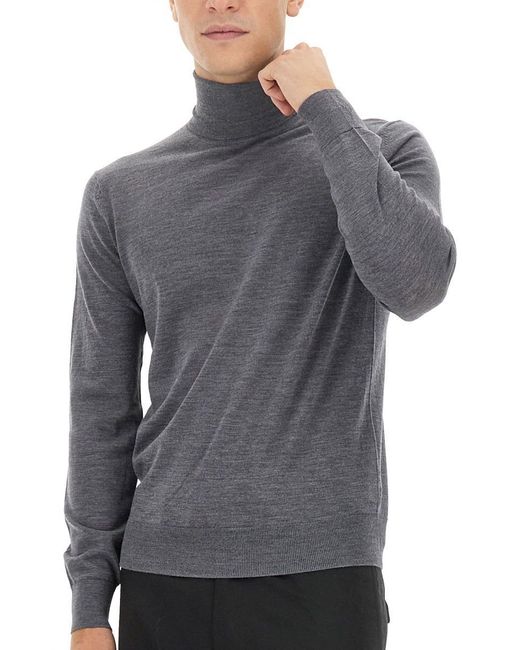 Ballantyne Gray Wool Turtleneck for men