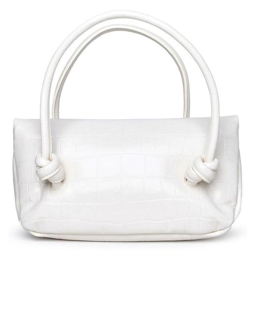 Jil Sander White Knot Sm Shoulder Bag