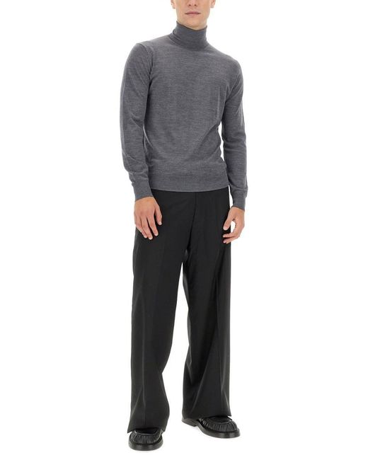 Ballantyne Gray Wool Turtleneck for men