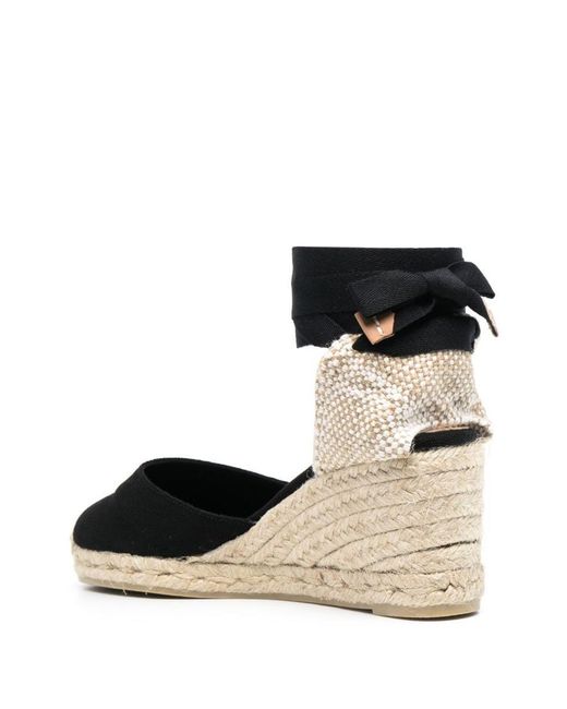 Castaner Black Carina Canvas Espadrilles Sandal
