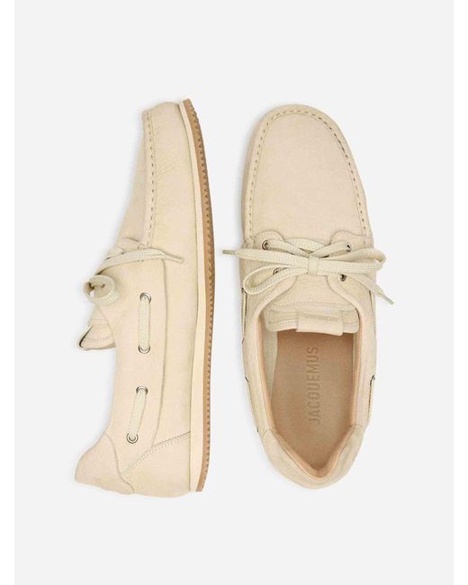 Jacquemus Natural Les Batto Boat Shoes for men