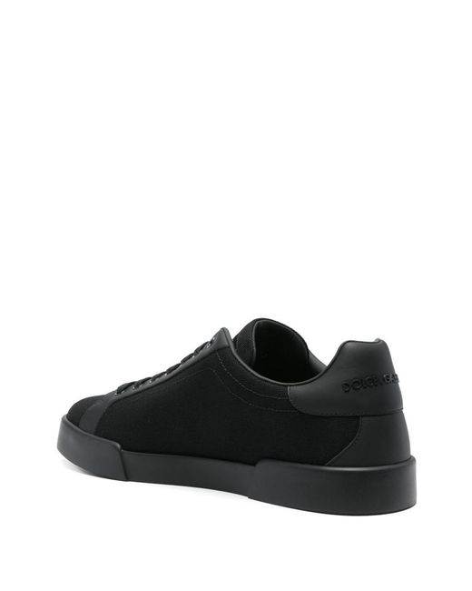 Dolce & Gabbana Black Sneakers With Side Logo for men