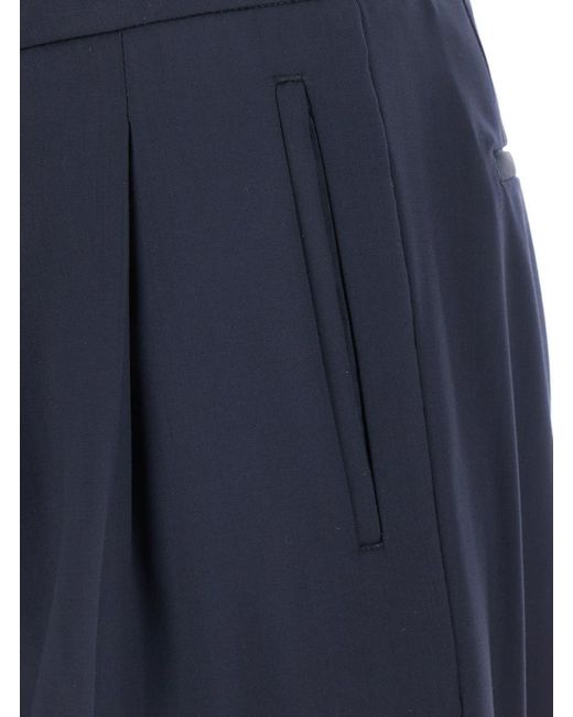 Lardini Blue Pants With Elastic Waist And Drawstring for men