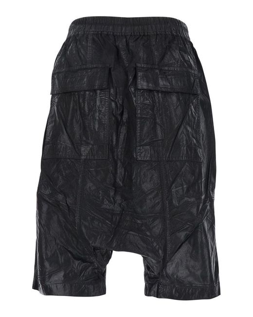 Rick Owens Black Short Pods Drawstring for men