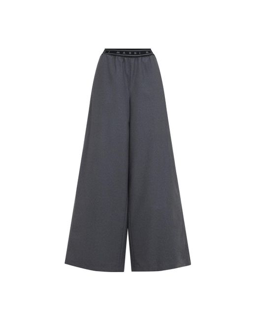 Marni Gray Graphite Virgin Wool Pants
