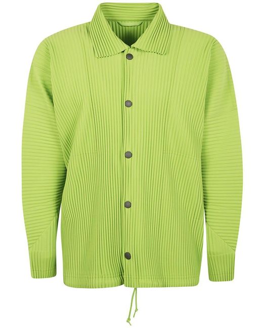 Homme Plissé Issey Miyake Green Mc March Jacket for men