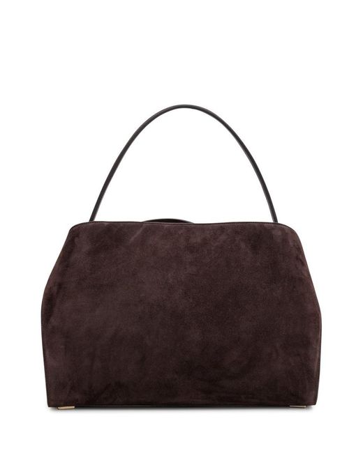Ferragamo Black Hug Soft Shoulder Bag (M)