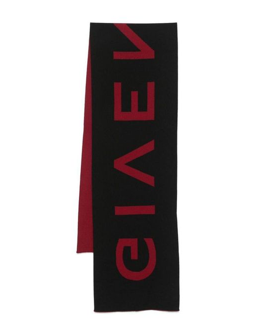 Givenchy Red Scarf Jaquard Scarf for men