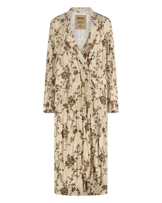 Uma Wang Natural Camelot Double-Breasted Coat