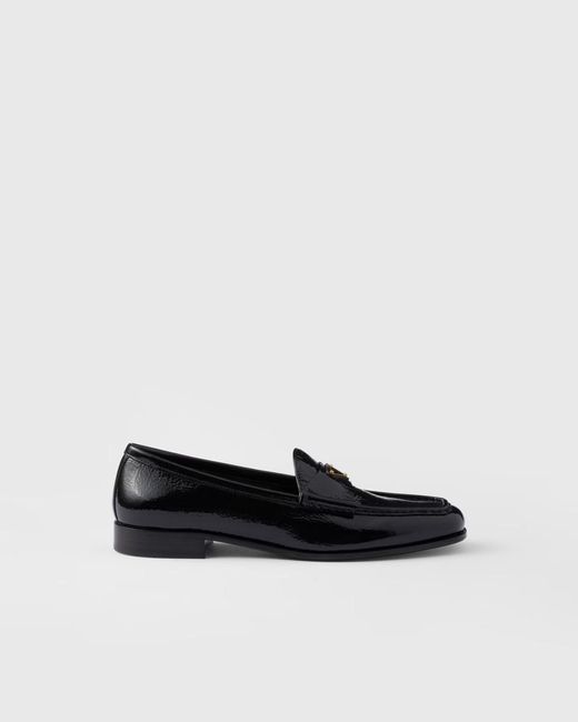 Prada White Patent Leather Loafers
