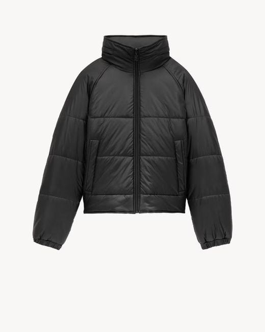 Saint Laurent Black "Cassandre" Nylon Down Jacket for men