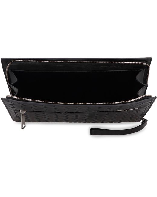Bottega Veneta Gray Intrecciato Vn Document Case for men