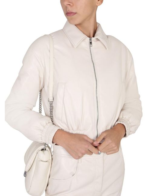 MSGM Natural Jacket With Classic Collar