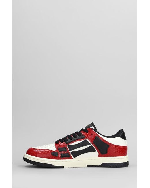 Amiri Red Snake Skel Top Low Sneakers for men