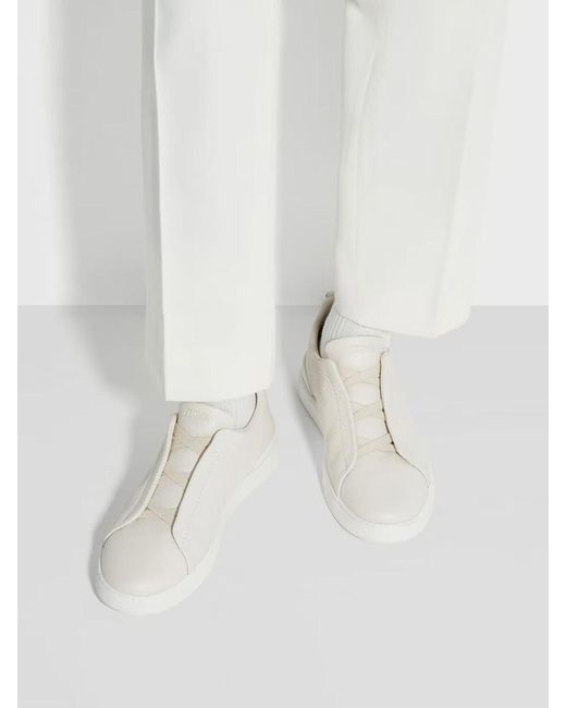 Zegna Natural Triple Stitch Shoes for men