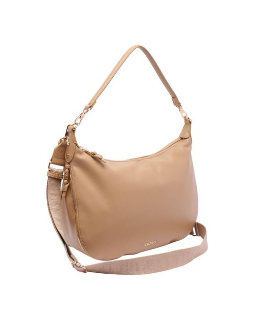 Liu Jo Brown Faux Leather Shoulder Bag With Strap
