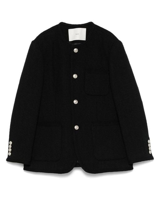 DUNST Black Tweed Oversized Jacket