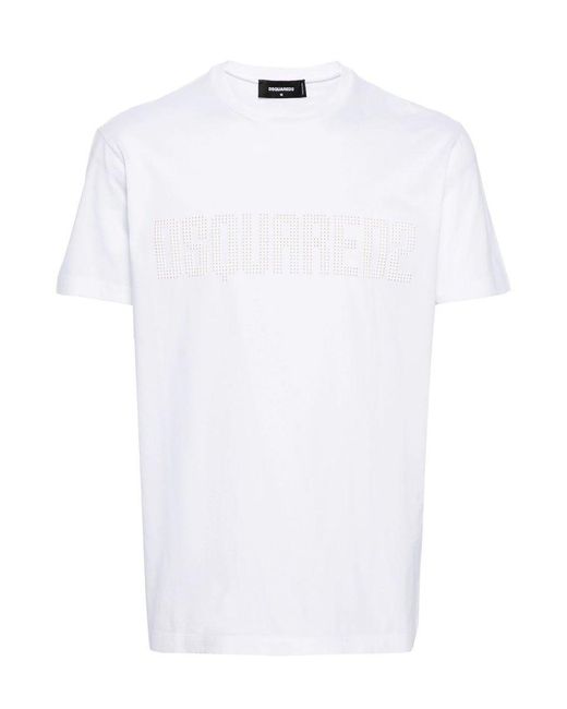 Tシャツ・カットソー D SQUARED2 COTTON T-SHIRT WITH 3D LOGO PRINT DSQUARED2 logo-print Cotton T-shirt | Black | FARFETCH